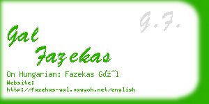 gal fazekas business card